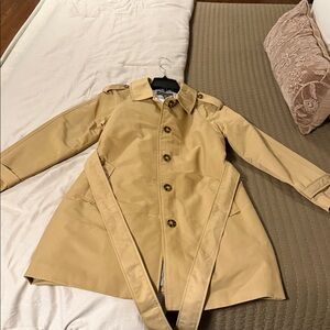 Ellen Tracy Beige Belted Trench Coat